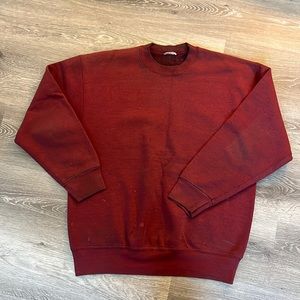 Vintage men’s distressed blank crew neck sweater - size L